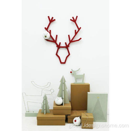 Christmas Decoration Standing Wooden Deer Christmas Decorations With Wooden Deer Home Decor Room Supplier